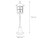 Lampe dextérieur BAARLE 76cm noir IP43 aluminium
