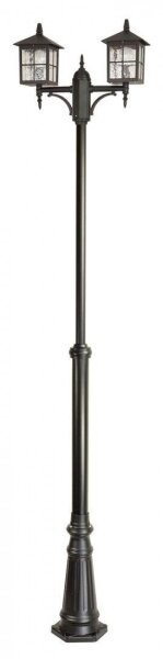 Candélabre Noir 180-280cm Rustique 2x E27