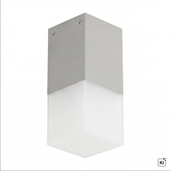 Lampe dextérieur plafond en argent IP44 carré anti-éblouissement