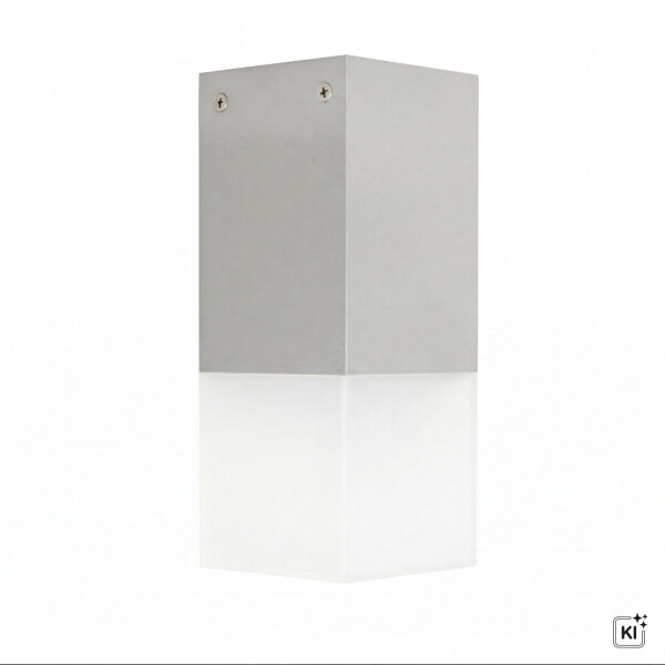Lampe dextérieur plafond en argent IP44 carré anti-éblouissement