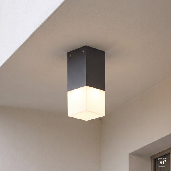 Lampe dextérieur Anthracite IP44 Moderne rectangulaire E27