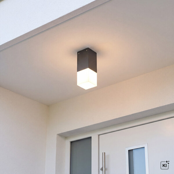 Lampe dextérieur Anthracite IP44 Moderne rectangulaire E27
