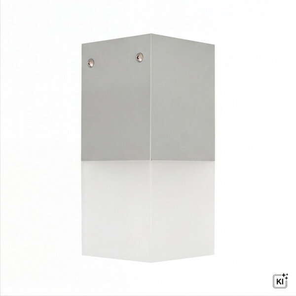 Plafonnier angulaire extérieur IP44 E27 en argent