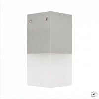 Plafonnier angulaire extérieur IP44 E27 en argent
