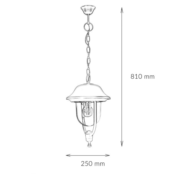 Lampe à suspendre résistante aux intempéries à lextérieur IP43 Rustique E27