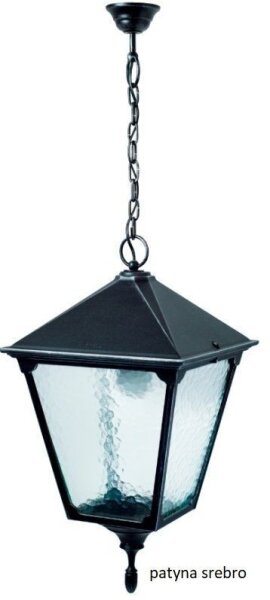 Lampe à suspendre extérieure noir aluminium verre IP43 E27