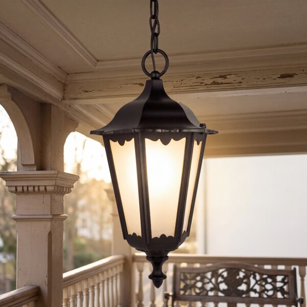 Suspension dextérieur Noir IP43 Rustique DILSEN