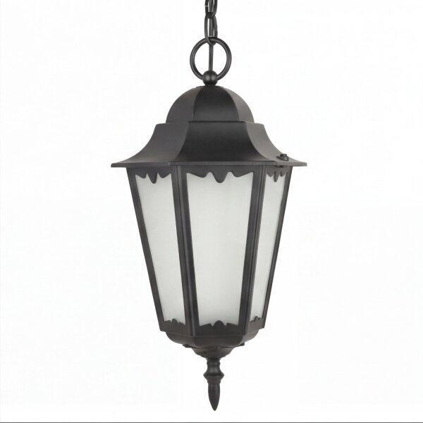 Lampe à suspendre Extérieur Noir Aluminium Verre IP43