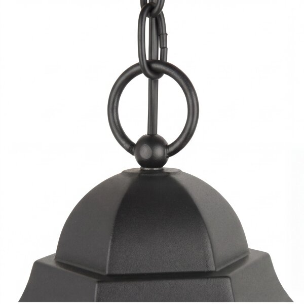 Lampe à suspendre Extérieur Noir Aluminium Verre IP43