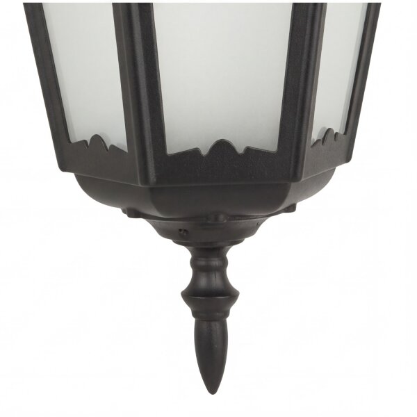 Lampe à suspendre Extérieur Noir Aluminium Verre IP43
