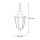 Lampe à suspendre Extérieur Noir Aluminium Verre IP43