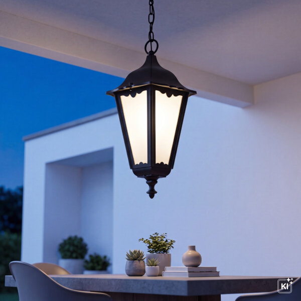 Luminaire suspendu rustique extérieur IP43 résistant aux intempéries