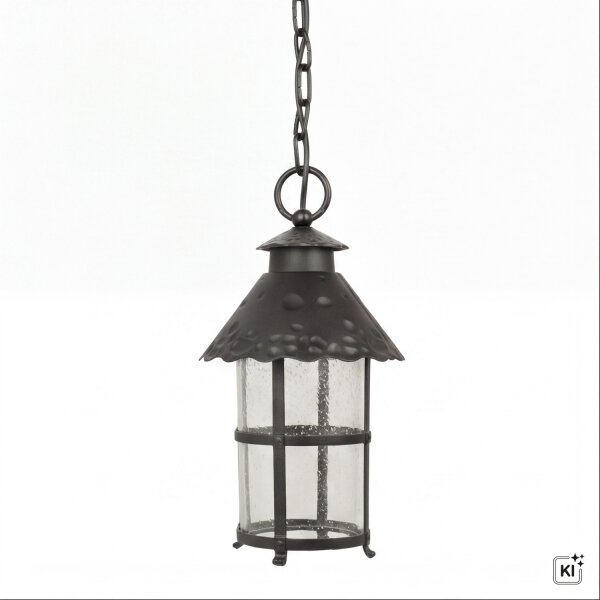 Lampe à suspendre résistante à la pluie Rustique Aluminium Verre E27