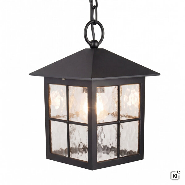 Lampe à suspendre noire extérieure Rustique IP43 BAARLE