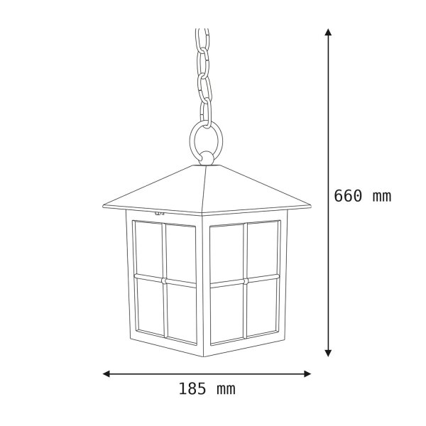 Lampe à suspendre noire extérieure Rustique IP43 BAARLE