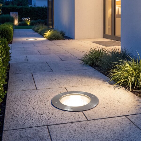 Grand spot encastré Borden extérieur Ø21cm IP67