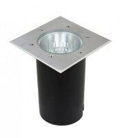 Lampe encastrée carrée acier inoxydable...
