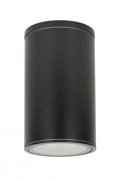 Lampe dextérieur noire plafond IP54 cylindre H:17cm E27