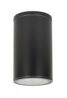 Lampe dext&eacute;rieur noire plafond IP54 cylindre...