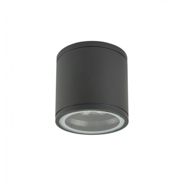 Plafonnier rond extérieur IP54 Ø9 cm Anthracite GU10