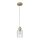Suspension ronde ch&ecirc;ne bois verre &Oslash;10cm &eacute;l&eacute;gante