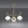 Plafonnier Or Antique Blanc Abat-jour en verre 3 flammes