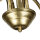 Plafonnier Or Antique Blanc Abat-jour en verre 5 flammes