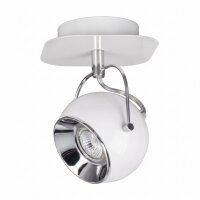 Spot mural métal blanc avec LED GU10 ciblée