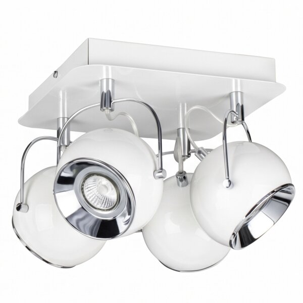 Spot de plafond blanc métal ajustable avec LED Vintage