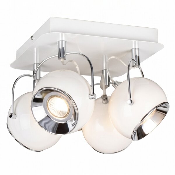 Spot de plafond blanc métal ajustable avec LED Vintage