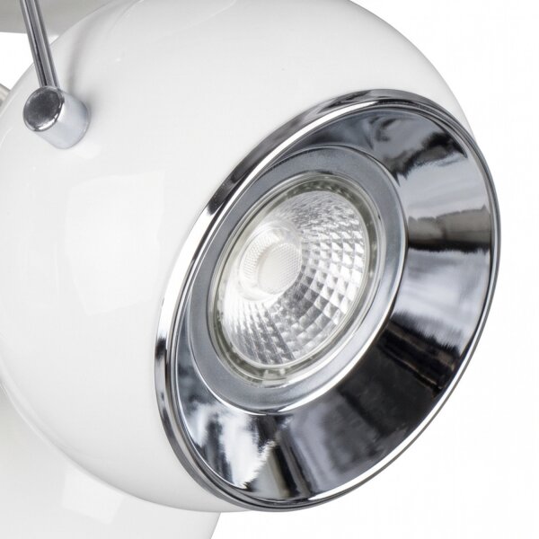 Spot de plafond blanc métal ajustable avec LED Vintage
