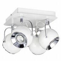 Spot de plafond blanc métal ajustable avec LED...