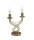 Lampe de table Or M&eacute;tal Rustique 2 flammes Bougies