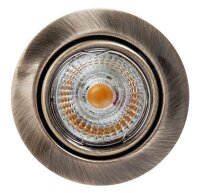 Spot rond à encastrer en métal avec LED 5W...