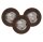 Set de 3 spots encastrables en bois avec LED GU10