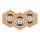 Set de 3 spots encastrables bois métal avec LED