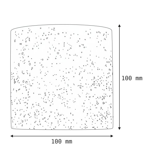 Spot de plafond rond blanc accentué béton Ø10cm