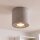 Spot de plafond rond blanc accentué béton Ø10cm