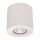 Spot de plafond rond blanc accentué béton Ø10cm