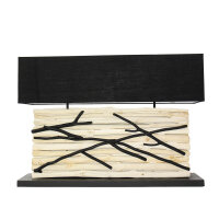 Lampe de table design en bois flotté Abat-jour en...
