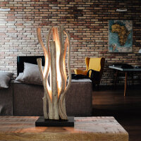 Lampe de table design en bois flotté, pièce...
