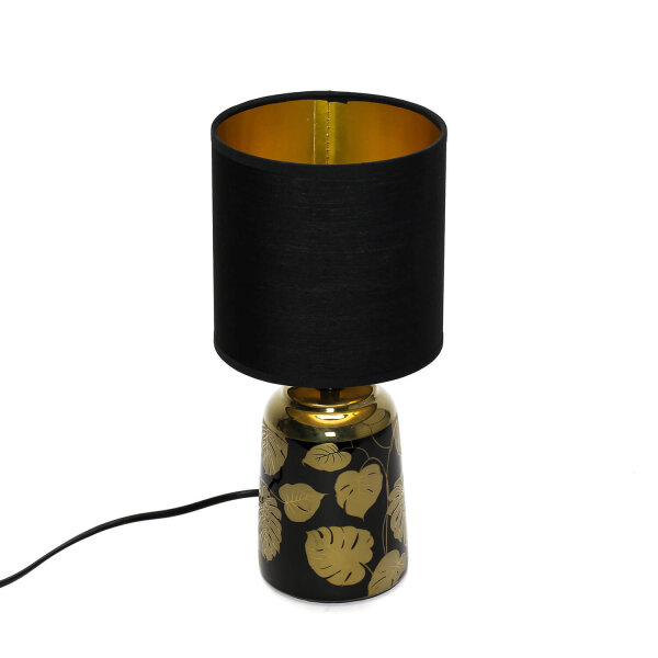 Tischlampe Schwarz Gold Wohnzimmer Nachttisch EAWAN