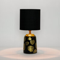 Tischlampe Schwarz Gold Wohnzimmer Nachttisch EAWAN