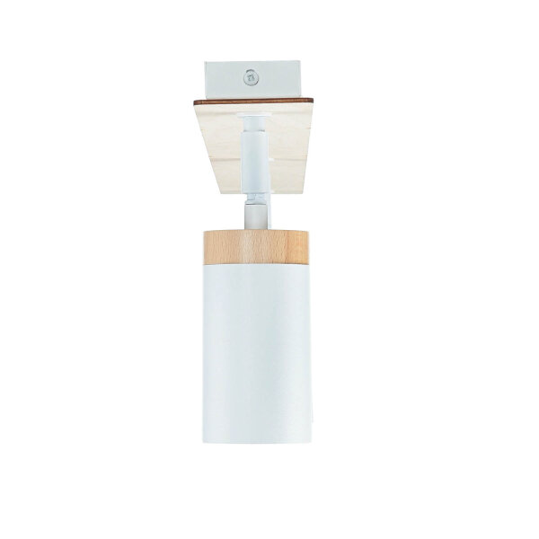 Spot long salon L:72cm blanc avec bois GU10