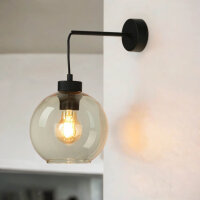Applique murale KALETE ambre Lampe de couloir E27