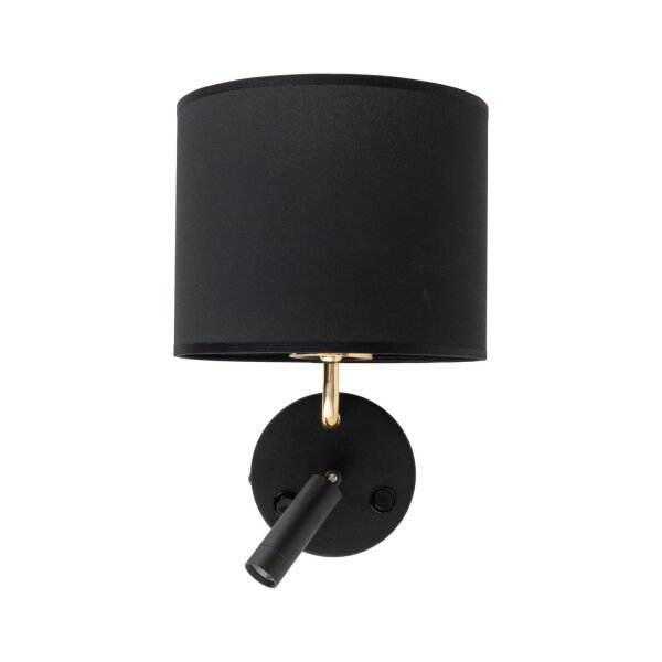 Applique murale LED avec lampe de lecture en noir Lampe PASA