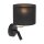 Applique murale LED avec lampe de lecture en noir Lampe PASA