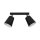 Spot de plafond flexible noir m&eacute;tal 2 flammes
