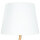Lampadaire tripode LAMA bois tissu blanc avec tablette