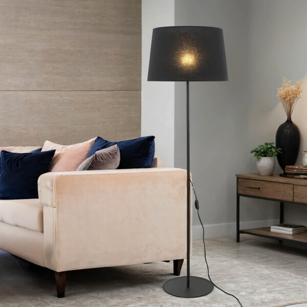 Lampe sur pied Maja Noir Moderne
